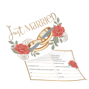 luftballonsDE Ballonflugkarte Just Married Ringe-50St