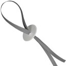 Globos Ballonverschluss Poly-Fix Silber mit Band ca...
