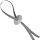 Globos Ballonverschluss Poly-Fix Silber mit Band ca 120cm-100St