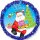 Flexmetal Folienballon Weihnachtsmann  ø45cm unverpackt-1St