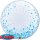 Luftballon Deco Klar Konfetti Blau Bubble Folie &oslash;60cm