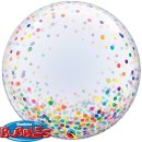 Luftballon Deco Klar Konfetti Mix Bubble Folie &oslash;61cm
