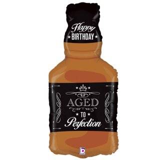 Folienballon Happy Birthday Whiskey Aged 80cm unverpackt-1St