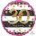 Luftballon Zahl 30 Happy Birthday Gold Pink Folie &oslash;45cm
