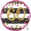 Luftballon -Zahl 60- Happy Birthday Mix Folie ø45cm