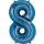 Godan Folienballon -Zahl 8- Blau 35cm-1St