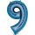 Godan Folienballon -Zahl 9- Blau 35cm-1St