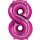 Godan Folienballon -Zahl 8- Pink 35cm-1St