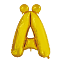Globos Folienballon Buchstabe AE Gold Folie 86cm-1St