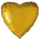 Flexmetal Folienballon Herz Gold Jumbo  ø81cm...
