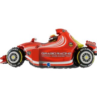 Grabo Folienballon Rennwagen Rot 125cm unverpackt-1St