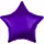 Flexmetal Folienballon Stern Violett Jumbo ø75cm unverpackt-1St
