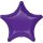 Sternballon Violett Folie &oslash;75cm
