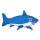 Flexmetal Folienballon Hai Blau 100cm unverpackt-1St