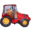 Flexmetal Folienballon Traktor Rot 94cm unverpackt-1St