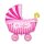 Flexmetal Folienballon Kinderwagen Girl Rosa 92cm unverpackt-1St