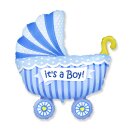 Flexmetal Folienballon Kinderwagen Boy Blau 92cm...