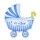 Flexmetal Folienballon Kinderwagen Boy Blau 92cm unverpackt-1St