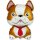 Flexmetal Folienballon Hund-Bulldogge Braun 70cm unverpackt-1St