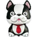 Luftballon Hund-Bulldogge Schwarz Folie-Figur 70cm...