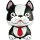 Flexmetal Folienballon Hund-Bulldogge Schwarz 70cm unverpackt-1St
