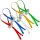 luftballonsDE Ballonverschluss Poly-Fix Mix mit Band ca 120cm-50St