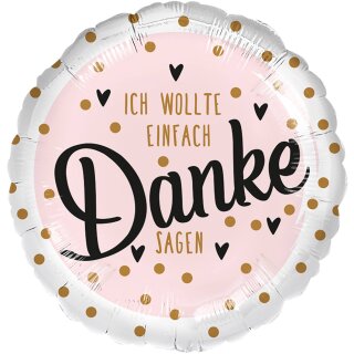 Premioloon Folienballon ich wollte einfach Danke sagen  ø43cm-1St