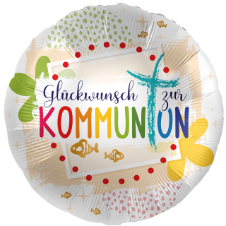 Premioloon Folienballon Glückwunsch Zur Kommunion  ø43cm-1St