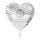 Herzballon 25 Silberne Hochzeit Folie ø45cm