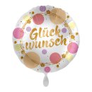 Luftballon Gl&uuml;ckwunsch Gl&auml;nzende Punkte Folie...