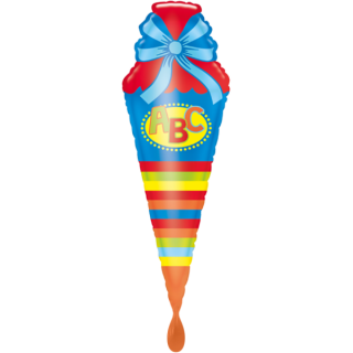 Anagram Folienballon ABC Schultüte Blau 111cm-1St