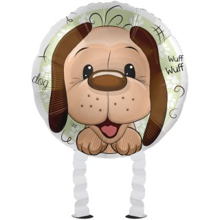 Luftballon Hund Air-Walke Folie &oslash;45 cm