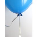 10 Ballonverschlüsse Poly-Fix Weiß mit Band ca 120cm