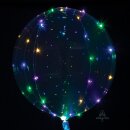Anagram Plastikballon Klar mit 5 Meter LED-Lichterkette...