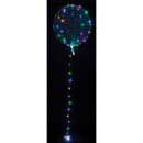 Anagram Plastikballon Klar mit 5 Meter LED-Lichterkette Bunt ø46cm-1St