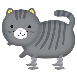 Riethmüller Folienballon Katze Grau Air-Walker 75cm-1St