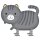 Riethmüller Folienballon Katze Grau Air-Walker 75cm-1St