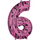 Anagram Folienballon -Zahl 6- Minnie Maus Rosa Folie...