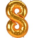 Anagram Folienballon -Zahl 8- Gold 134cm-1St