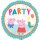 Luftballon Peppa Pig Party Folie &oslash;43cm