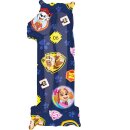 Anagram Folienballon -Zahl 1- Paw Patrol Folie 66cm-1St