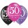 6 Luftballons Zahl 50 Happy Birthday Pink &oslash;28cm