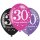 6 Luftballons Zahl 30 Happy Birthday Pink &oslash;28cm