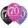 6 Luftballons Zahl 70 Happy Birthday Pink &oslash;28cm