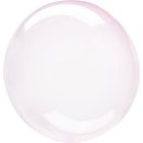 Luftballon Rosa Crystal Clearz Folie &oslash;56cm