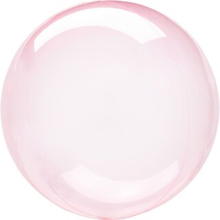 Anagram Folienballon Pink ø56cm Crystal Clearz kugelrund-1St