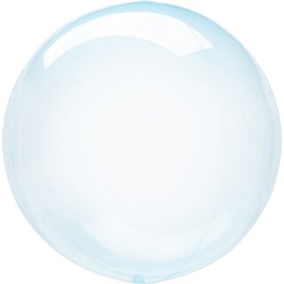 Anagram Folienballon Blau ø56cm Crystal Clearz kugelrund-1St