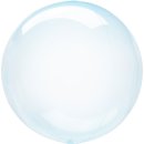 Luftballon Blau Crystal Clearz kugelrund Folie &oslash;56cm