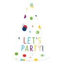 8 Partyh&uuml;tchen Konfetti Lets Party Papier H&ouml;he...