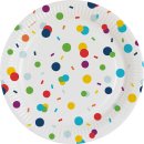 8 Teller Konfetti Papier rund 18cm